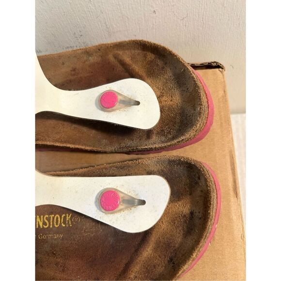 Birkenstocks Gizeh sandals 38 white strap shoes - Picture 4 of 6